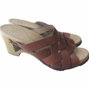 DANSKO | Women's Tory Wooden Wedge Sandals 39 8.5-9